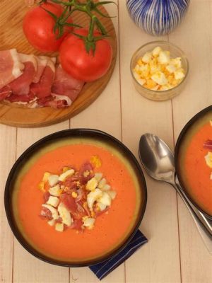 Salmorejo Cordobés:  A Vibrant Cold Tomato Soup Perfect for Combating Scorching Andalusian Summers!